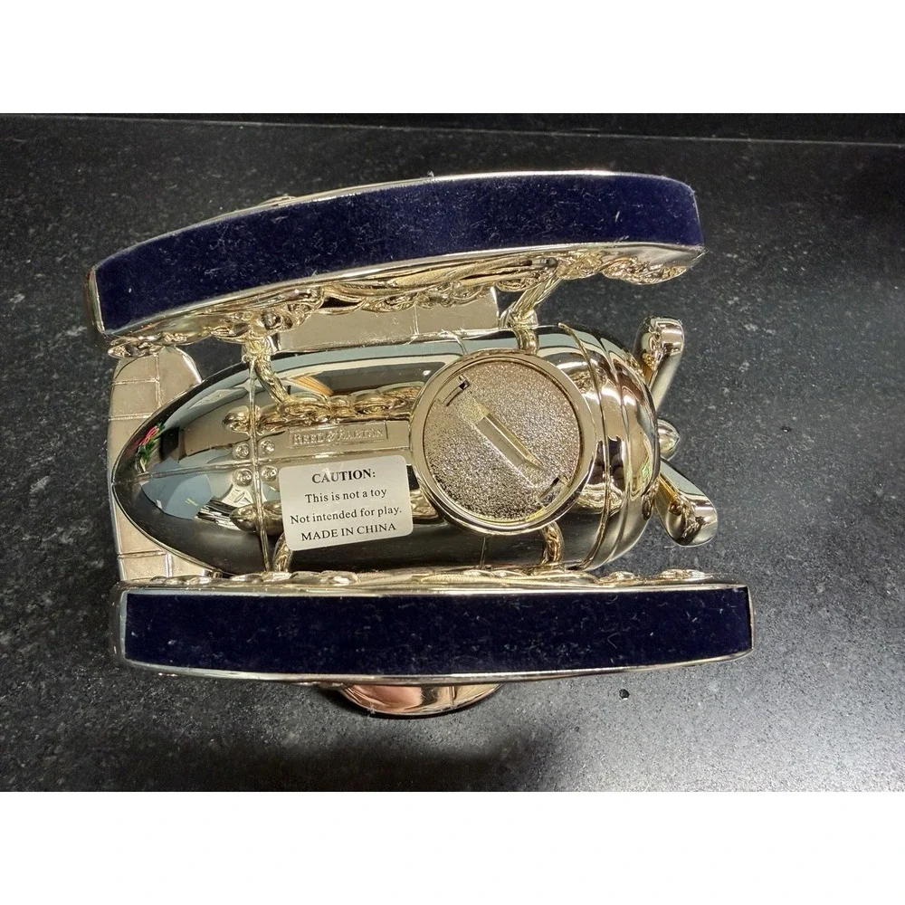 Reed & Barton Zoom Zoom Silverplate Airplane Coin‎ Bank 4.75